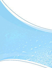 Image showing Blue Water Droplets Layout