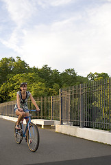 Image showing Girl on a Bike