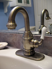 Image showing brushed nickel faucet