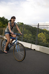 Image showing Girl Riding a Bike