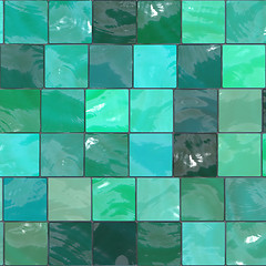 Image showing blue-green tiles