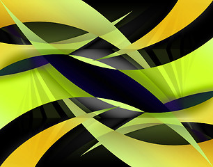 Image showing Abstract Yellow Swooshes