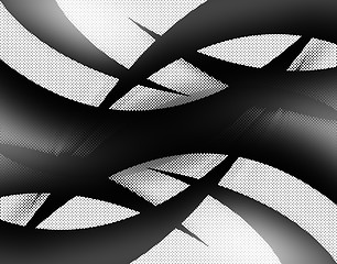 Image showing Abstract Halftone Swooshes