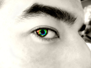 Image showing rainbow eye