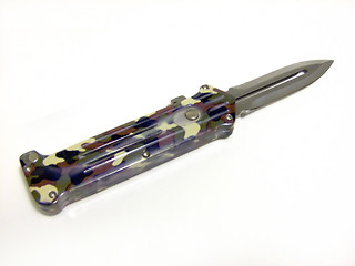 Image showing Army Camo Switchblade Knife