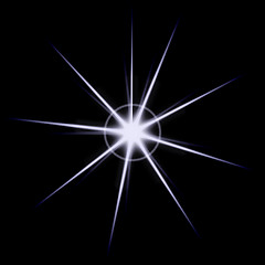 Image showing Star Burst Lens Flare