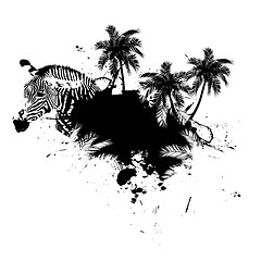 Image showing Palm Trees Grunge