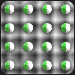 Image showing green pills