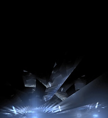 Image showing Exploding Blue Abstract