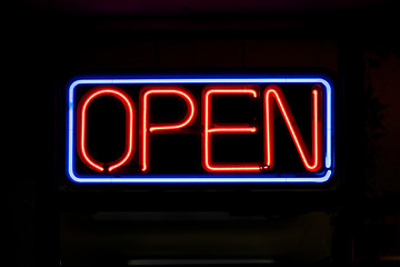 Image showing Neon OPEN Sign