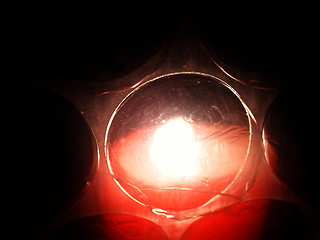 Image showing Candle over plastic bubble