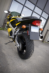 Image showing Yellow Motorcycle