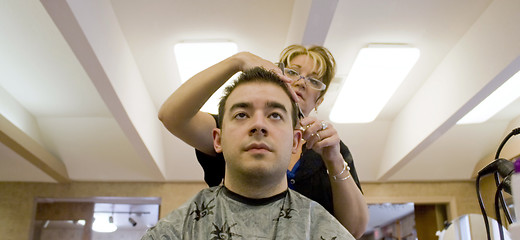 Image showing Getting a Haircut