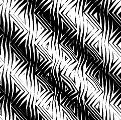 Image showing Triangular Tribal Pattern b&w