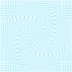 Image showing Blue on White Grid Twirl 