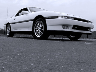 Image showing White Import Sports Car 80s