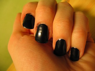 Image showing black nails