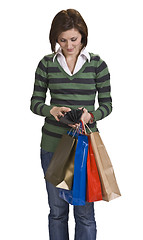 Image showing Woman out shopping