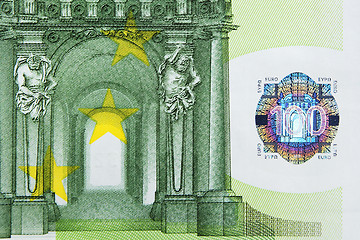 Image showing 100 Euro Note Macro