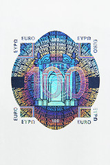 Image showing 100 Euro Hologram Macro