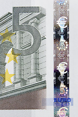 Image showing 5 Euro Note Macro
