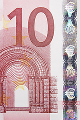 Image showing 10 Euro Note Macro