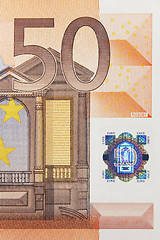 Image showing 50 Euro Note Macro