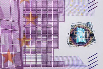 Image showing 500 Euro Note Macro