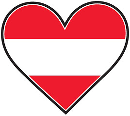 Image showing Austria Heart Flag