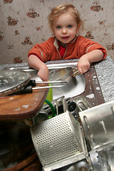 Image showing Washing the dishes