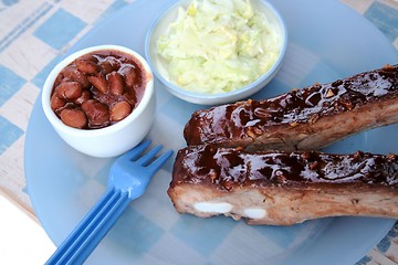 Image showing barbecued ribs 