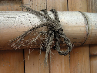 Image showing Bamboo wood fence