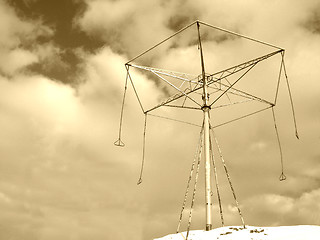 Image showing Swing mechanism in natural sky, winter time