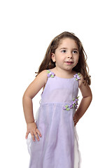 Image showing Beautiful little girl in pretty dress