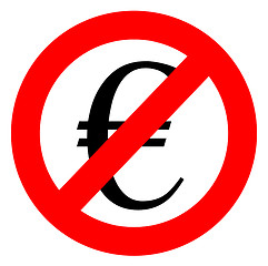 Image showing Free of charge anti euro sign