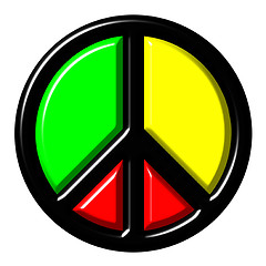 Image showing Colorful peace symbol