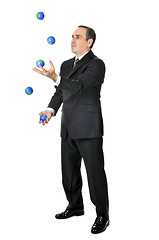 Image showing Businessman juggling