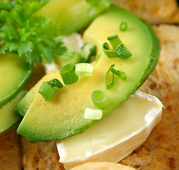 Image showing Avocado And Camembert