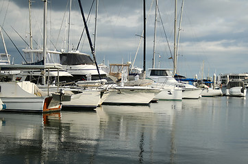 Image showing Bows Of Boats