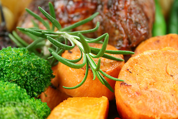 Image showing Rosemary And Baked Vegetables