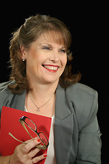 Image showing Red Folder Businesswoman 3