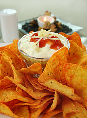 Image showing Nachos And Mexican Dip