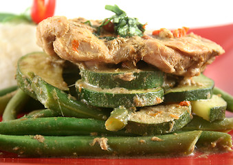 Image showing Thai Green Poached Chicken