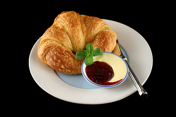 Image showing Croissant With Jam 1