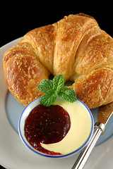 Image showing Croissant With Jam 2