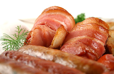 Image showing Fried Rolled Bacon