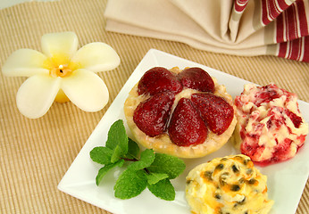 Image showing Strawberry Custard Tart