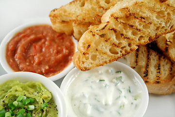 Image showing Turkish Bread And Dips 1