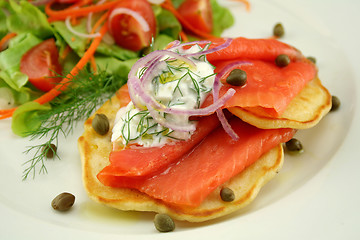 Image showing Smoked Trout On Fritters