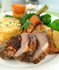 Image showing Baked Lamb And Potato Stack